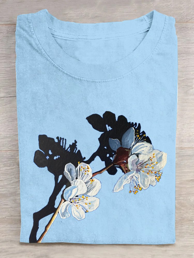 Floral Casual Crew Neck T-Shirt