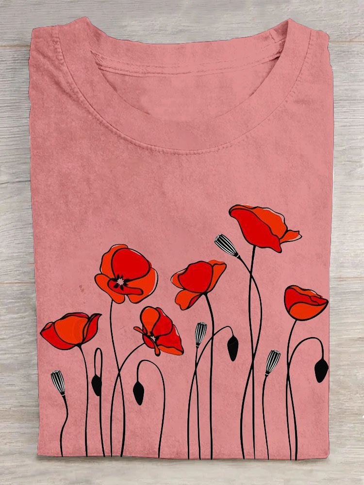 Floral Casual T-Shirt