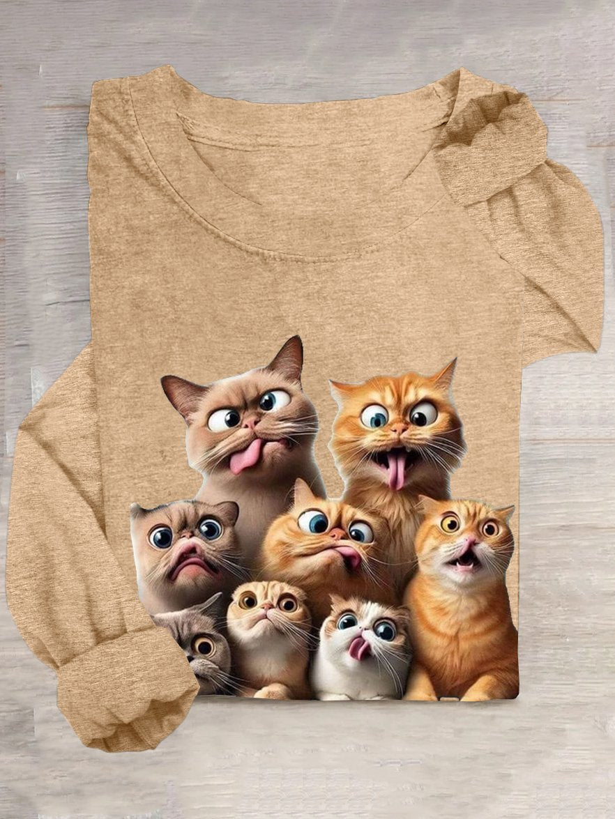 Casual Loose Cat T-Shirt