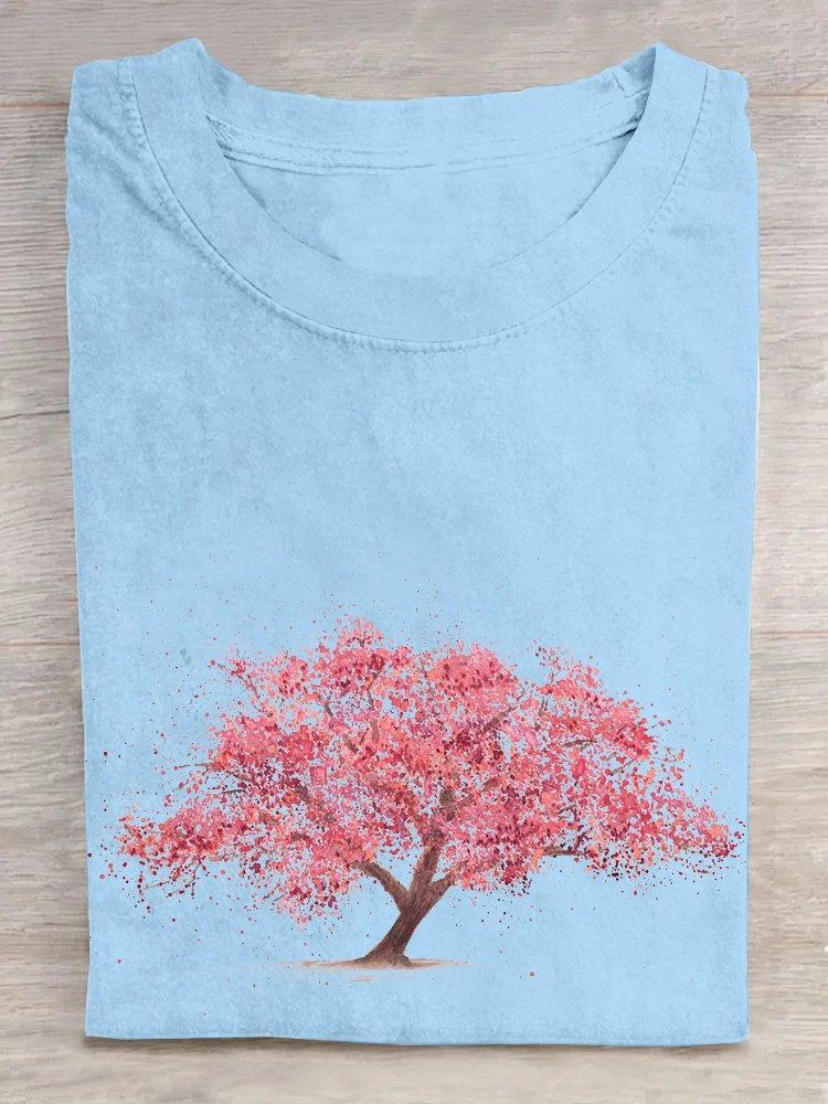 Casual Tree Cotton T-Shirt