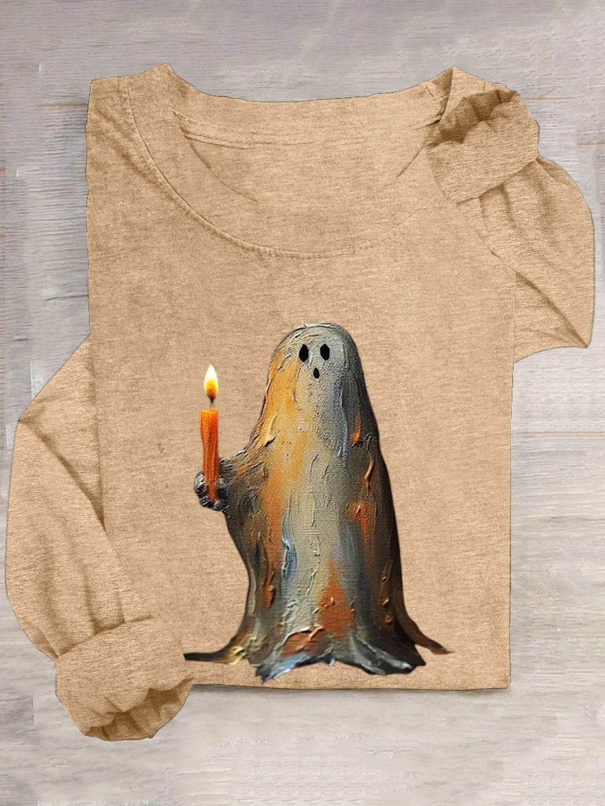 Halloween Crew Neck Casual T-Shirt