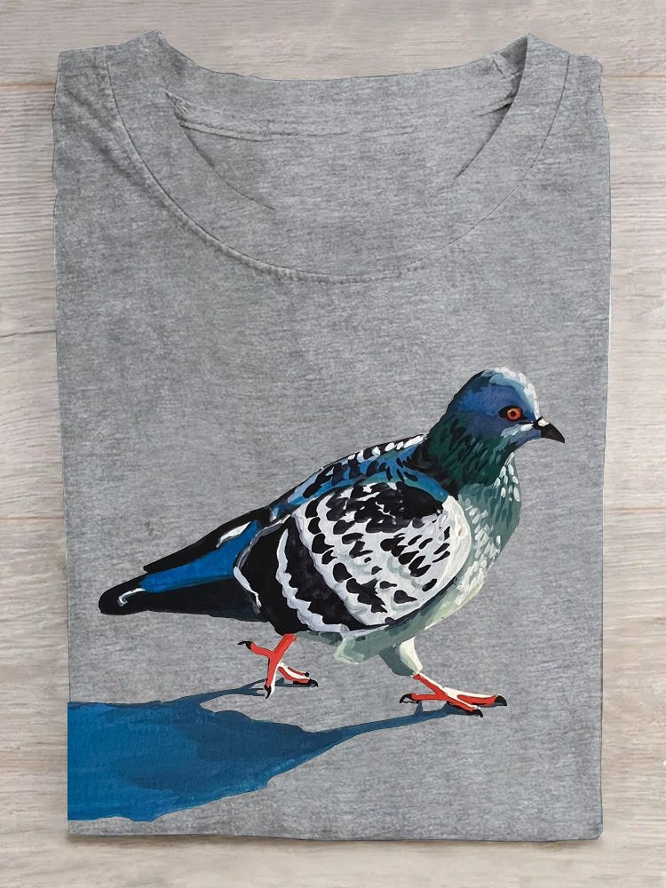 Casual Cotton Bird T-Shirt