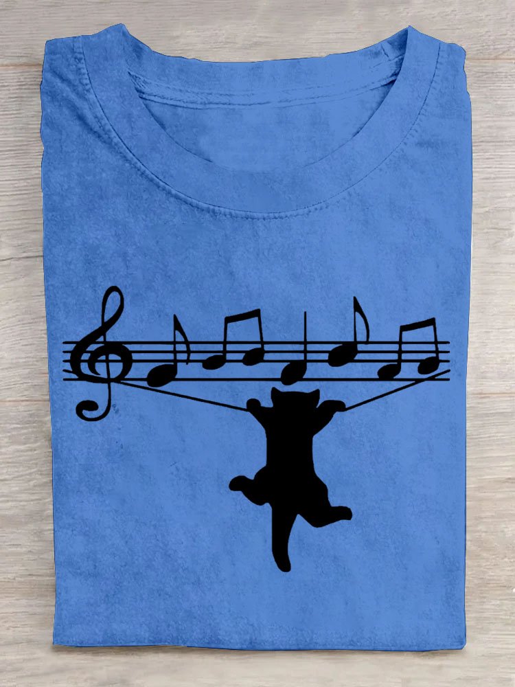 Casual Cat Music T-Shirt