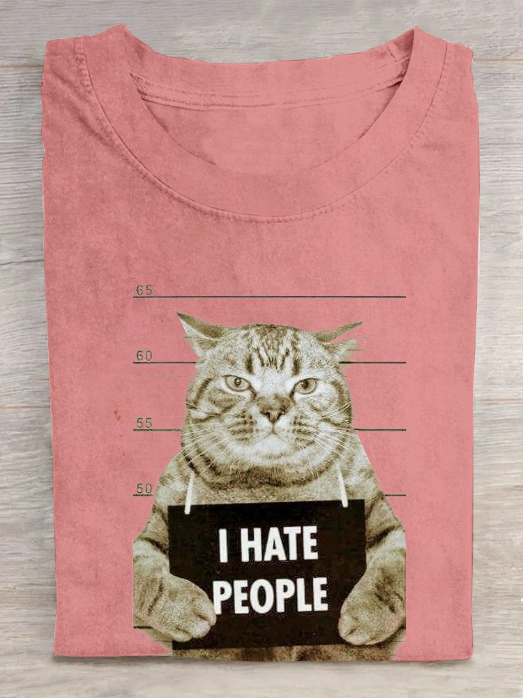 Loose Casual Cat T-Shirt