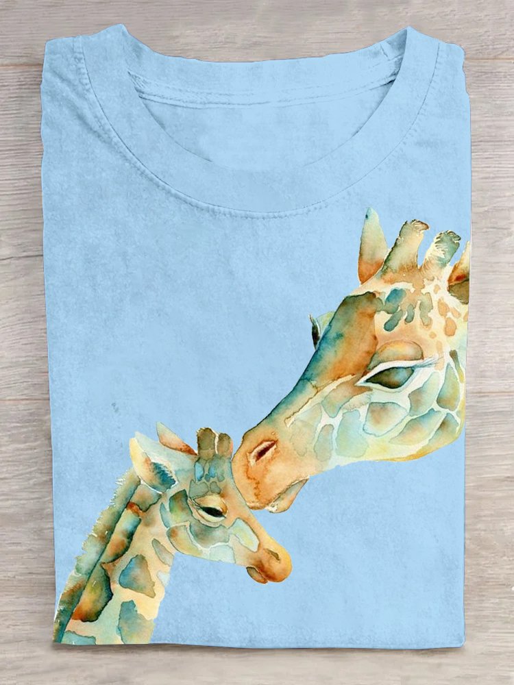 Casual Deer Cotton T-Shirt