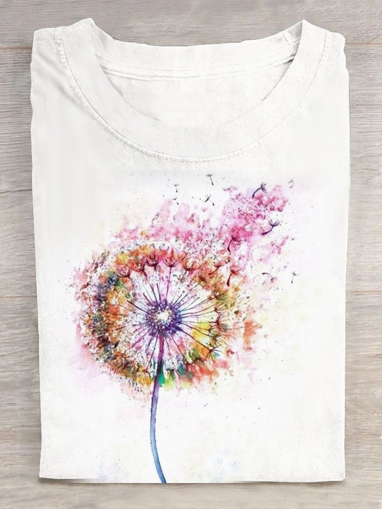 Dandelion Loose Casual Cotton T-Shirt