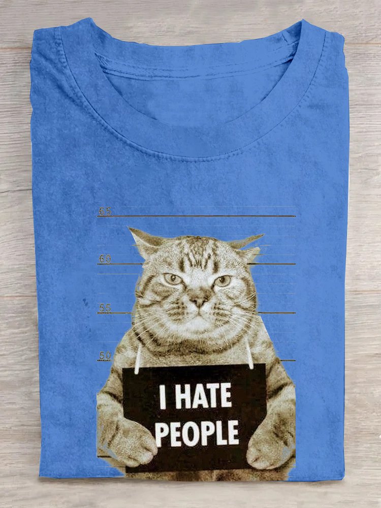 Loose Casual Cat T-Shirt