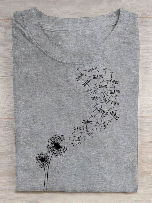 Dandelion Casual Loose Cotton T-Shirt