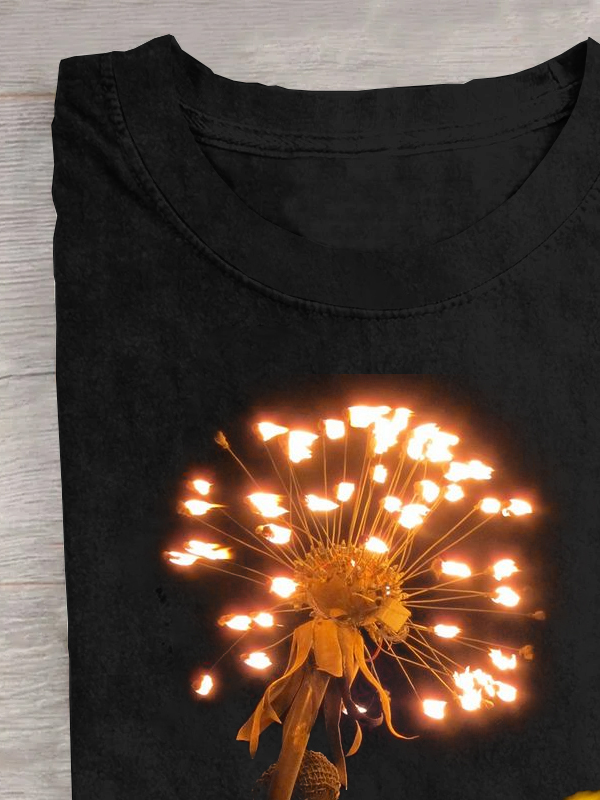 Casual Cotton Dandelion T-Shirt