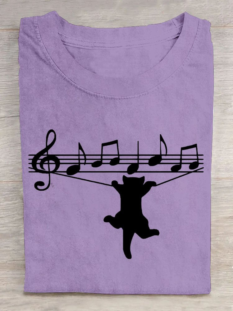 Casual Cat Music T-Shirt