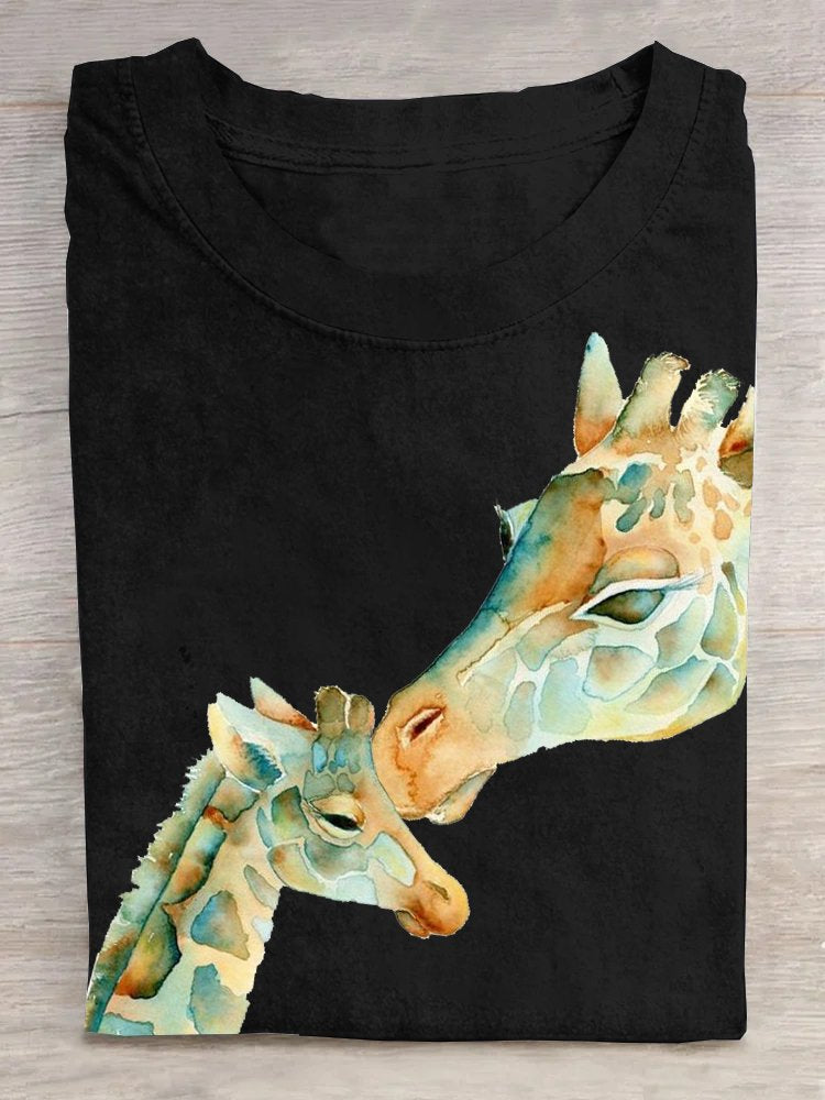 Casual Deer Cotton T-Shirt