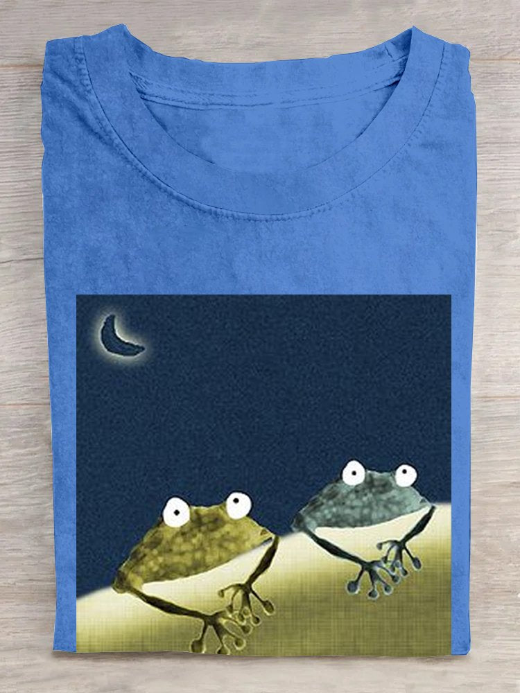 Casual Frog Cotton T-Shirt