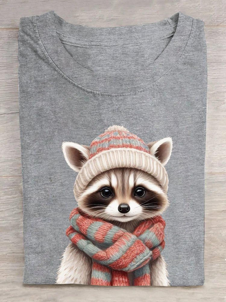 Animal Cotton Casual Loose T-Shirt