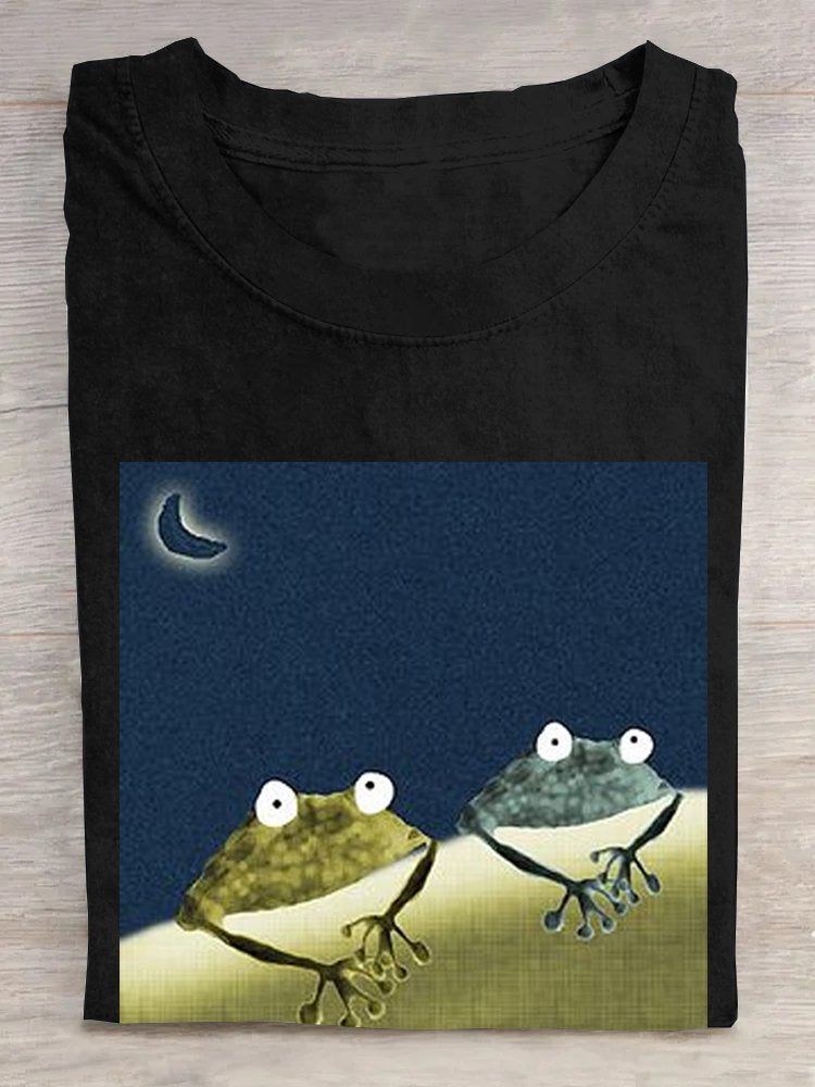 Casual Frog Cotton T-Shirt