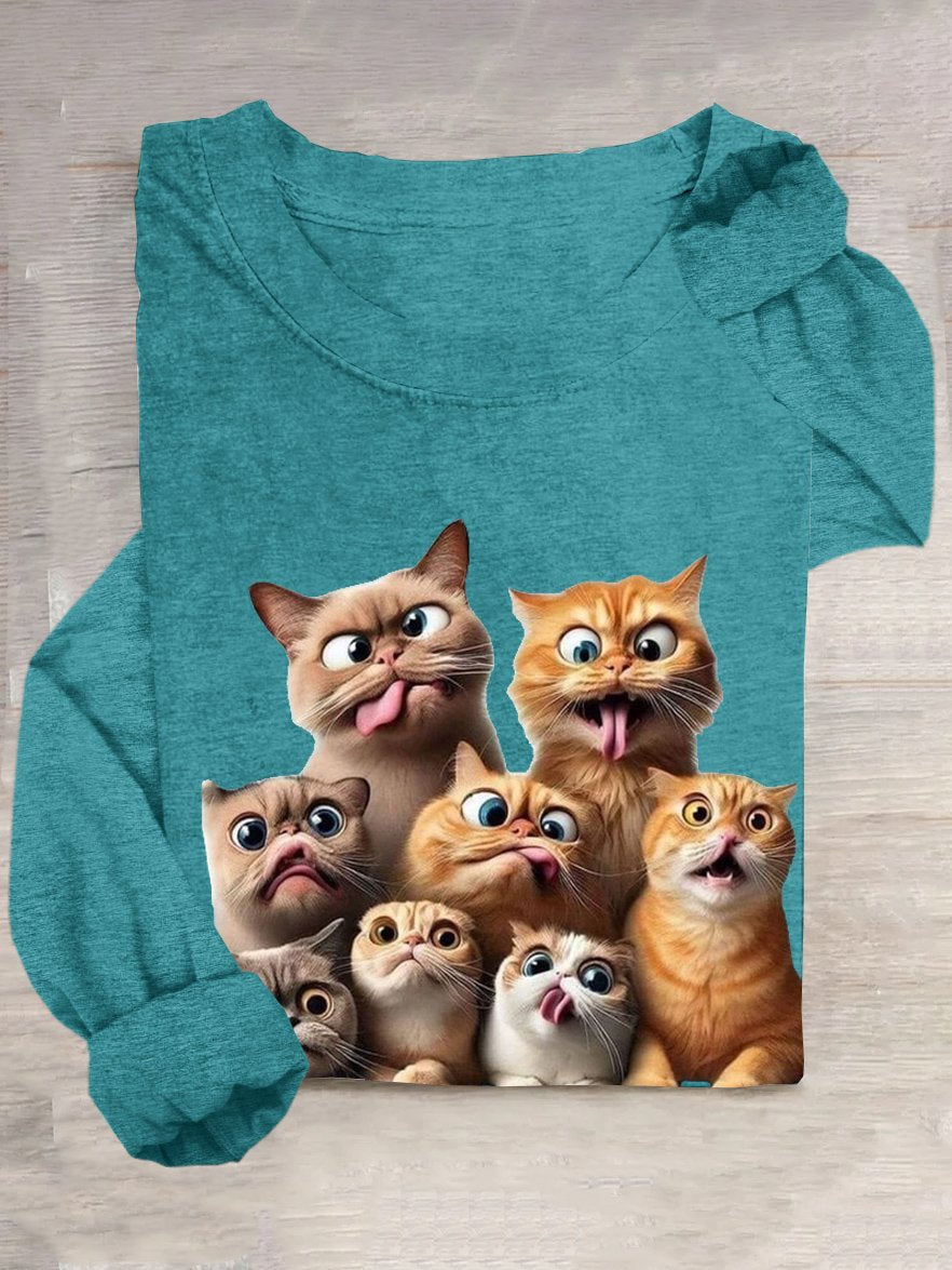 Casual Loose Cat T-Shirt