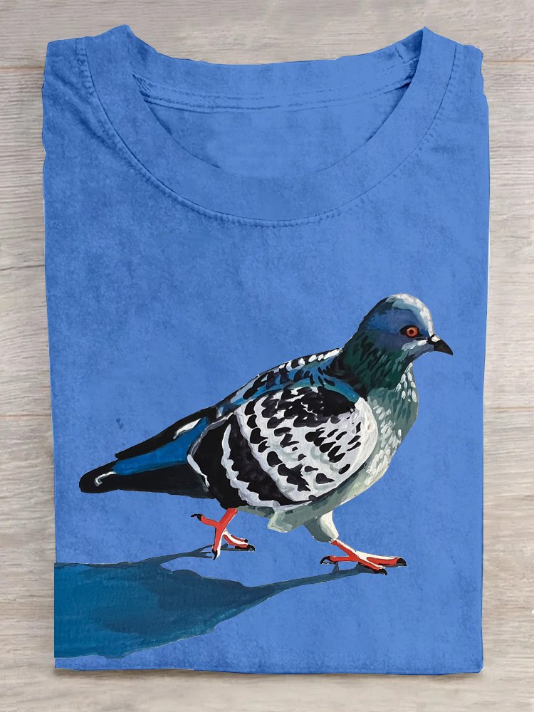 Casual Cotton Bird T-Shirt