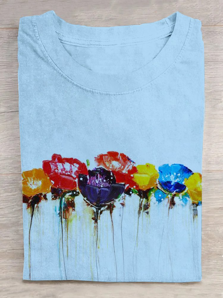 Cotton-Blend Casual T-Shirt