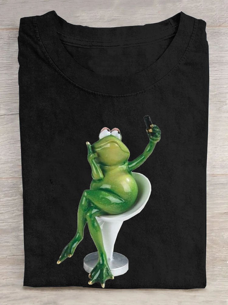 Casual frog Printed  T-Shirt