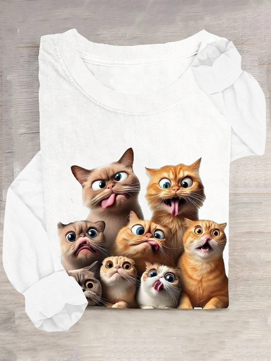 Casual Loose Cat T-Shirt