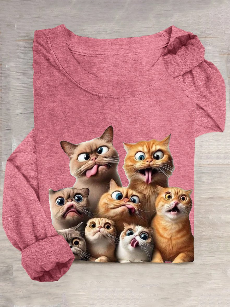 Casual Loose Cat T-Shirt