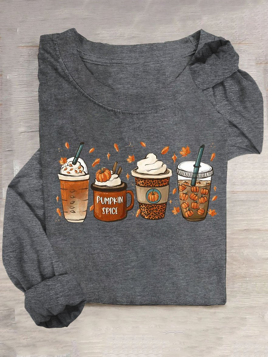 Funny Cup Halloween Casual T-Shirt