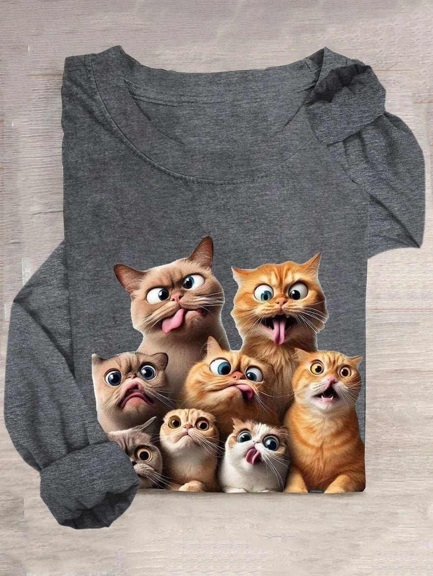 Casual Loose Cat T-Shirt