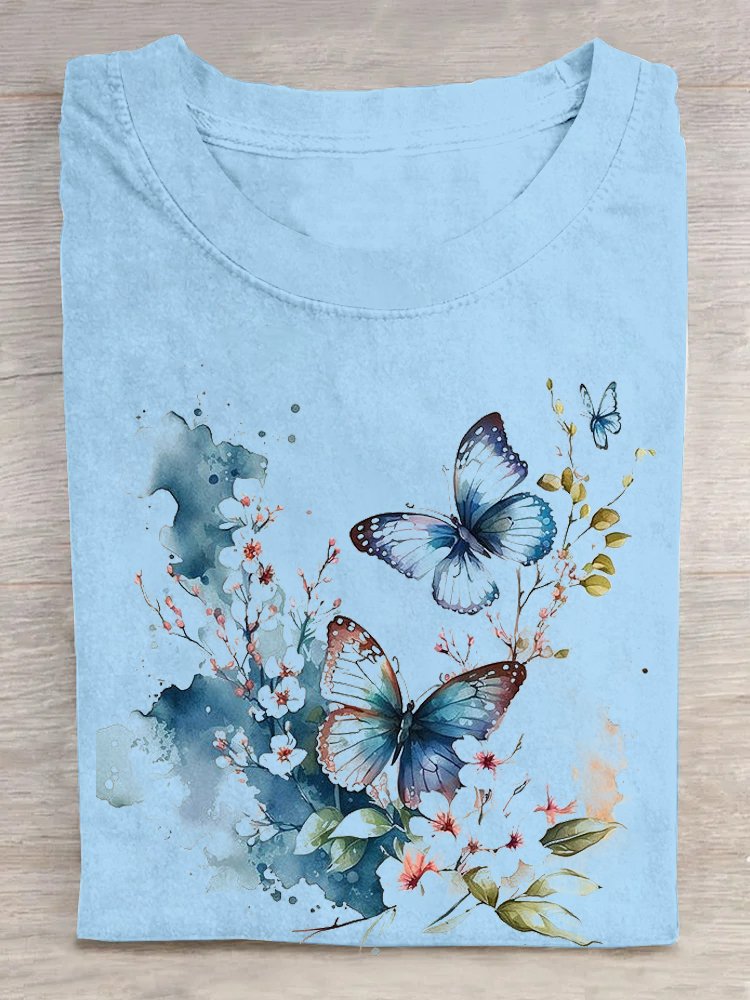 Casual Cotton Floral T-Shirt