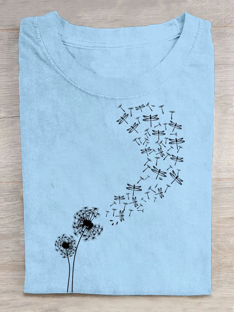 Dandelion Casual Loose Cotton T-Shirt