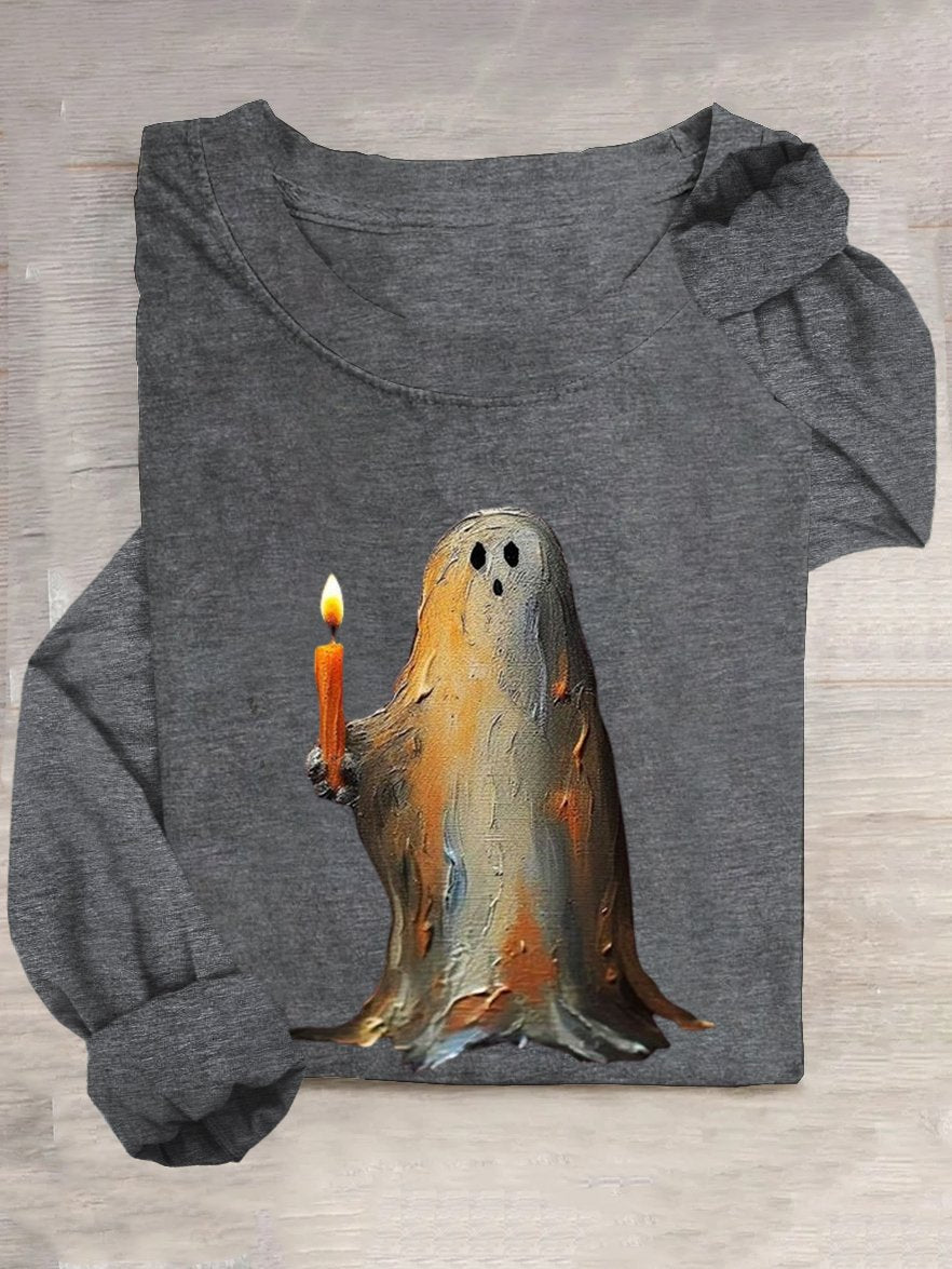 Halloween Crew Neck Casual T-Shirt