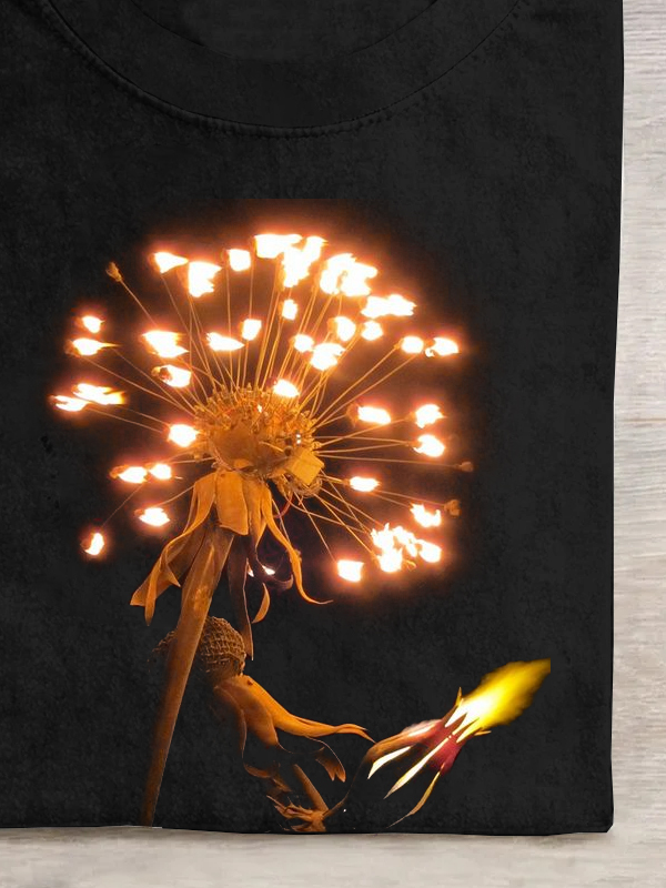 Casual Cotton Dandelion T-Shirt