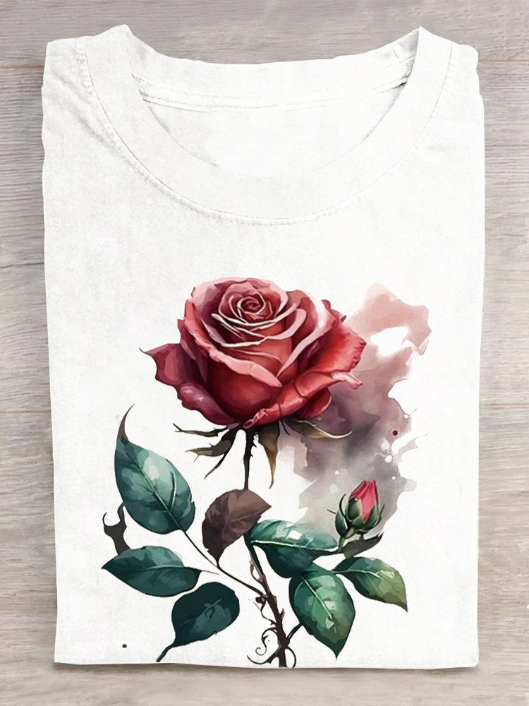 Loose Floral Casual T-Shirt