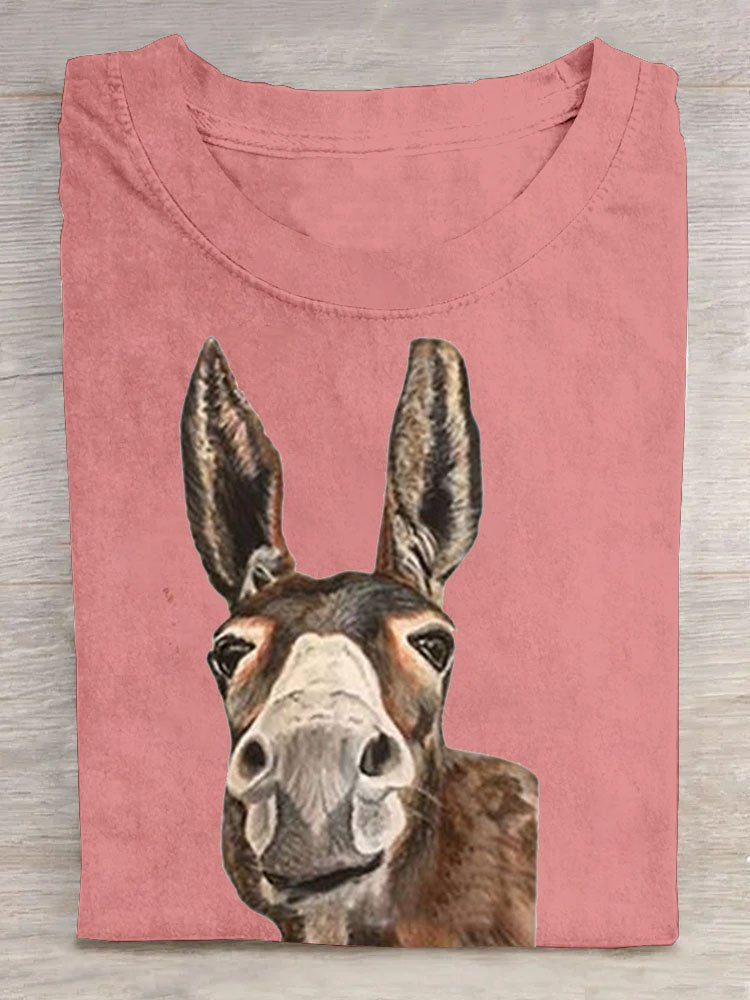 Funny Cattle Printed Casual T-Shirt