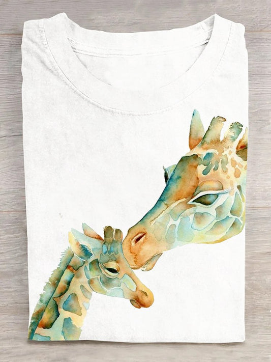 Casual Deer Cotton T-Shirt