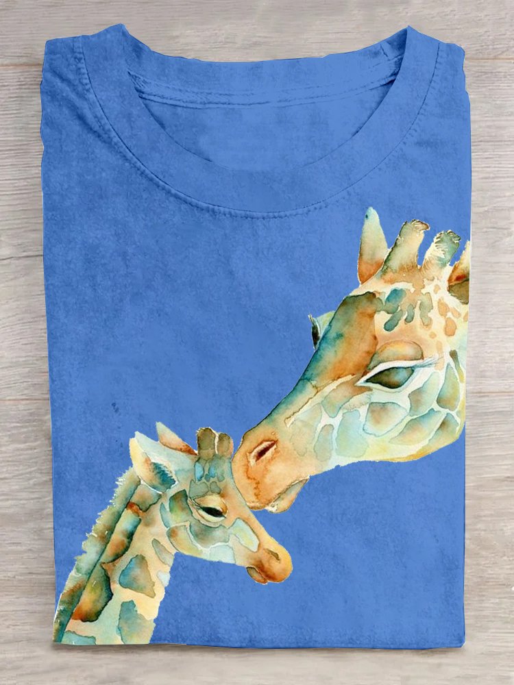 Casual Deer Cotton T-Shirt