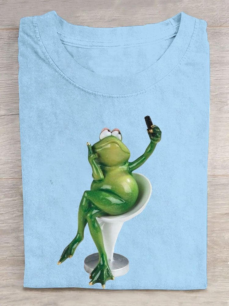 Casual frog Printed  T-Shirt