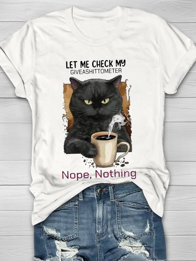 Cat Casual Loose Cotton T-Shirt